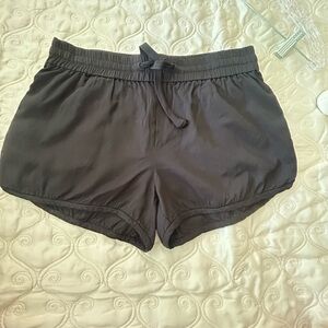 Aritzia Wilfred Free black drawstring shorts size S. Rayon/Spandex. Gathered leg